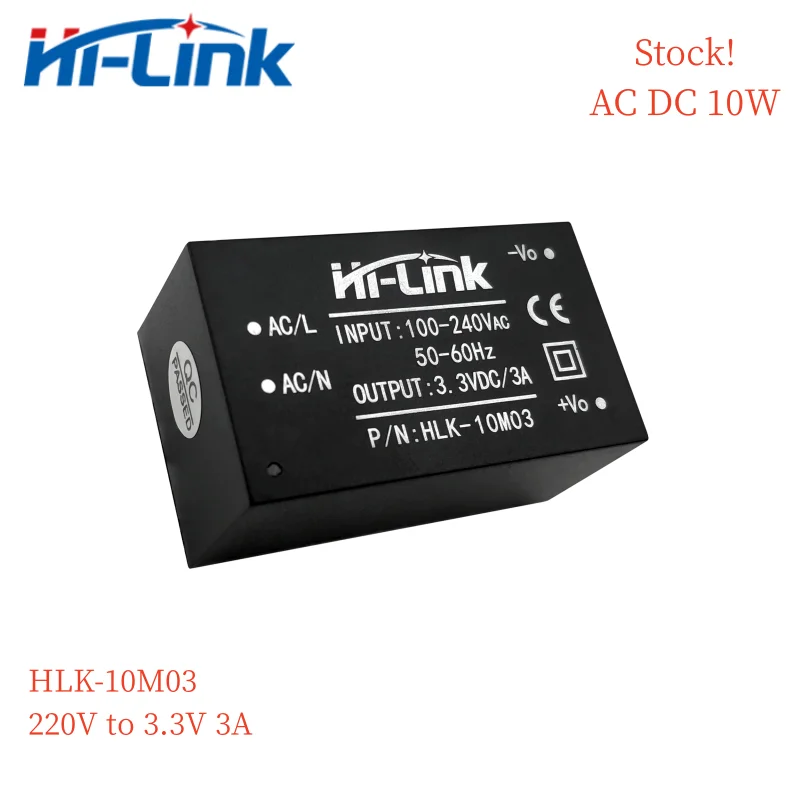 Hi-Link HLK-10M05 10M12 10M15 10M24 10M03 220v 5V 10W AC DC conversor de módulo de fonte de alimentação de comutação isolada