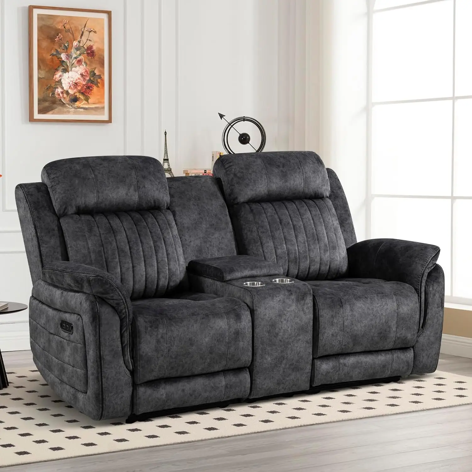 Power Power Reclining Loveseat with Zero Gravity, Adjustable Headrest, Electric Reclining Loveseat with Console,, Customized - Aliexpress Deal