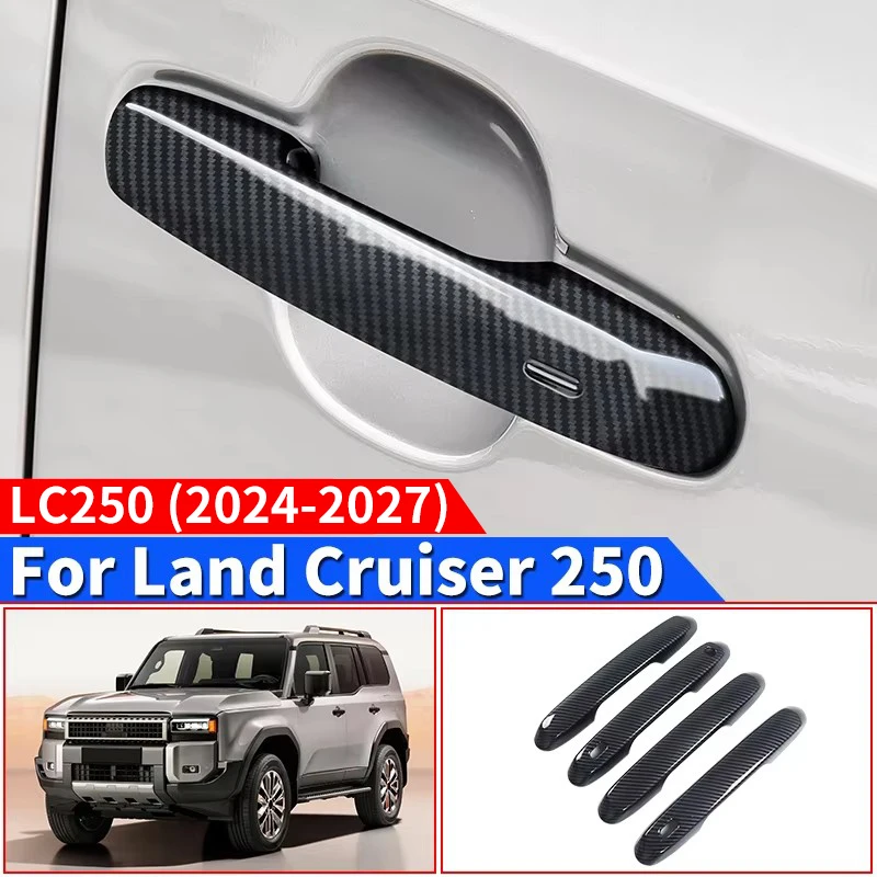 For Toyota Land Cruiser 250 Prado LC250 FJ250 J250 2024-2027  Exterior Door Handle Cover Trim Anti-Scratch Protector Accessories