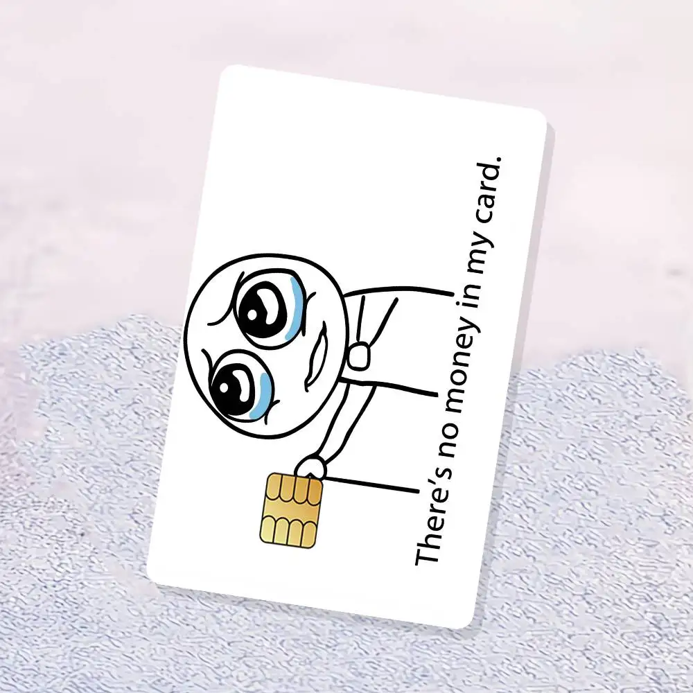 There S No Money In My Card Bank Credit Cards Bus Pass Stickers Cool Decoration Waterproof 4PCS Card - view 5