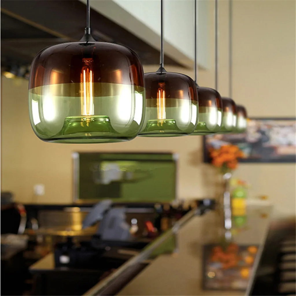 

Kitchen Pendant Light Hallway Glass Lamp Bedroom Ceiling Lights Office Lamps Dinning Room Modern Chandelier Lighting Free Bulb