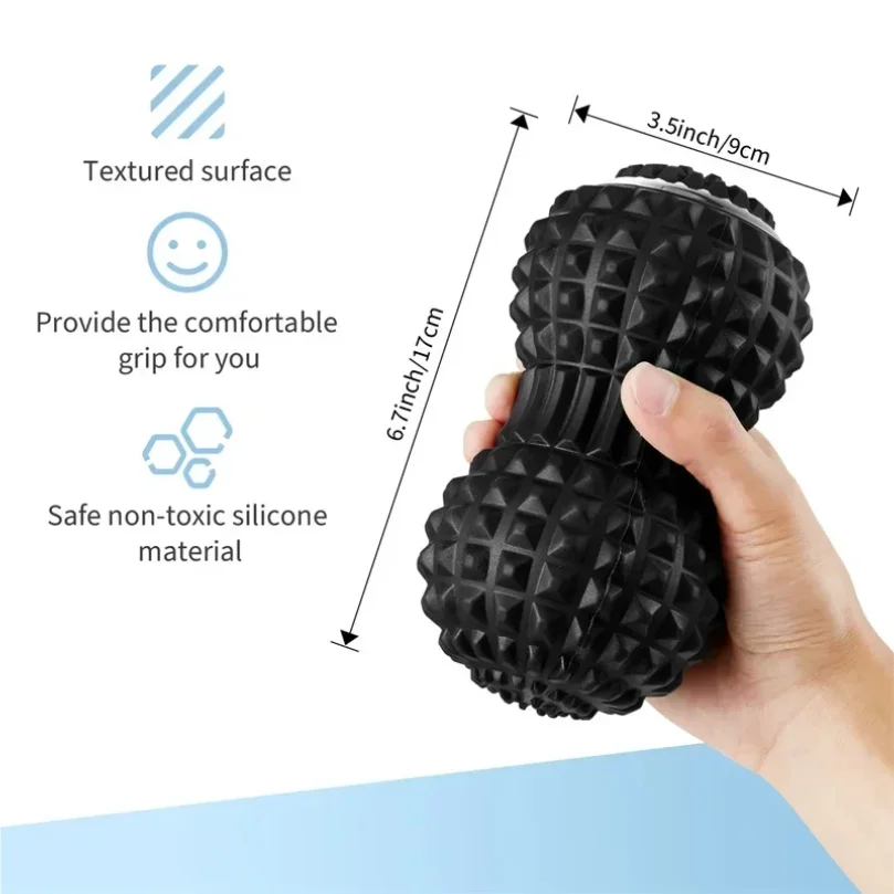 Electric Massage Peanut Ball 4-Speed Vibrating USB Rechargeable Sport Yoga Foam Roller Muscle Relaxation Small Fitness Equipment