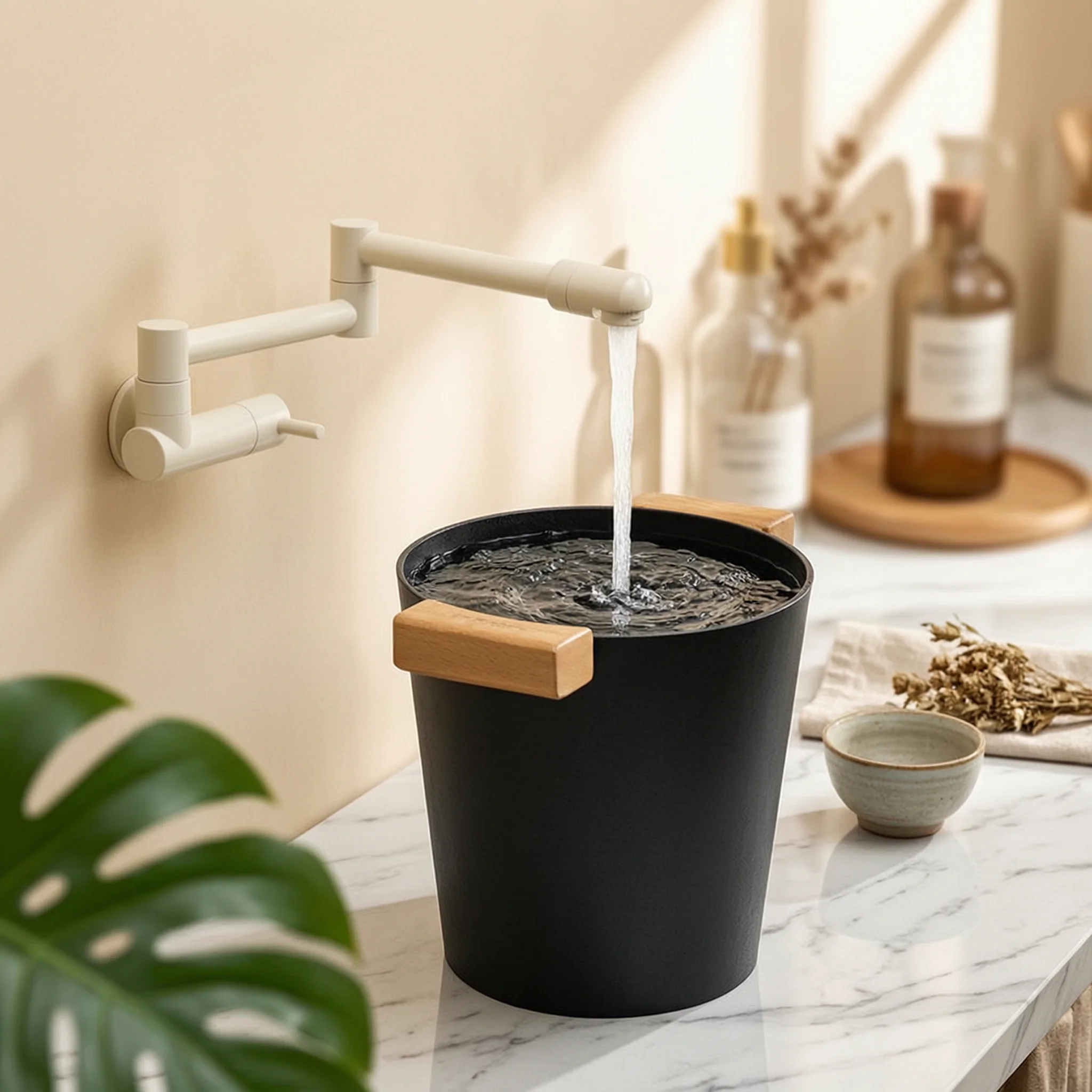 light-ivory-wall-faucet-with-extendable-folding-arm-adjustable-swivel-spout-for-easy-basin-water-control