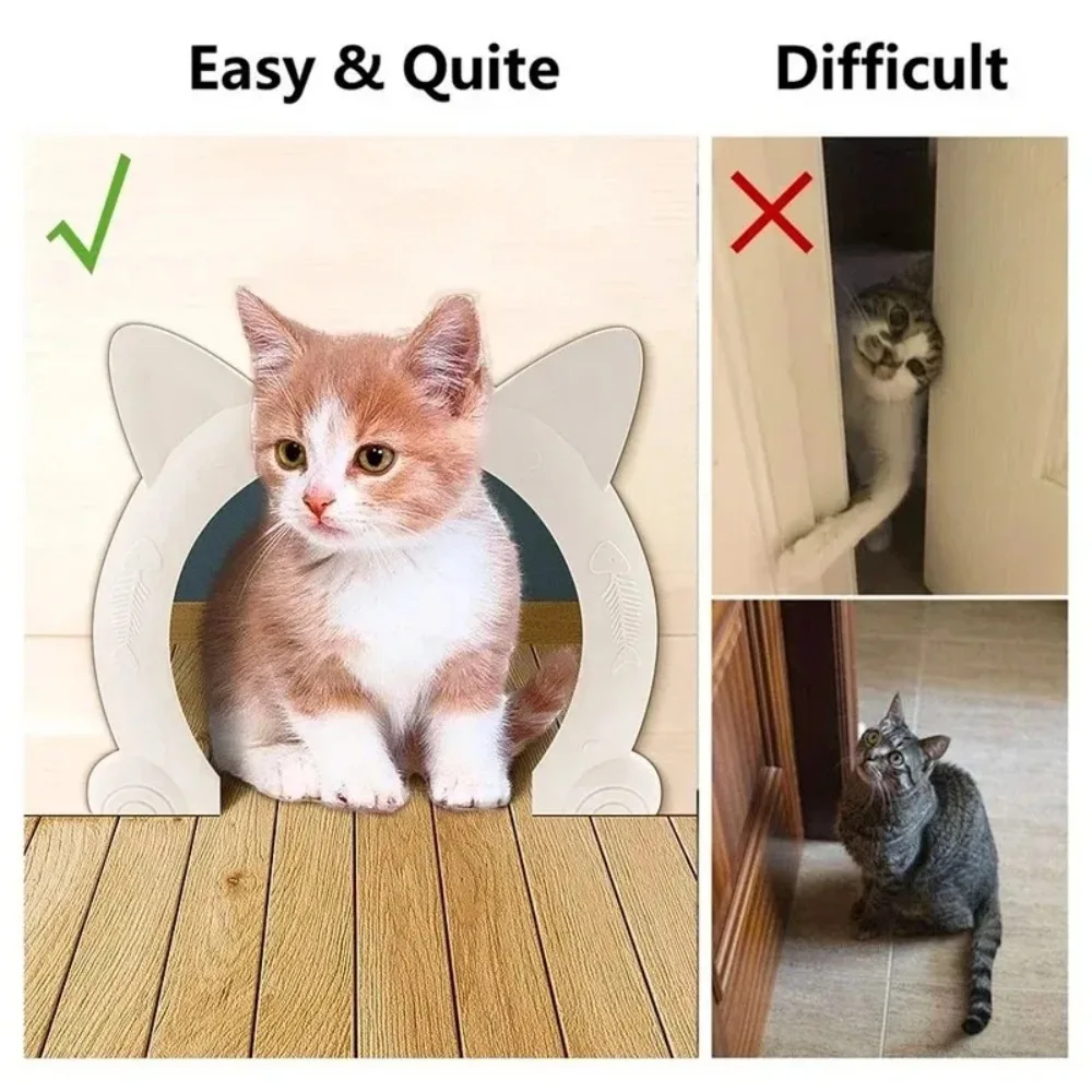 

Adjustable Pet Door For Cats Dogs Training Kit ABS Plastic Gate Controllable Access Hole Small Animal Barrier Direction Toy