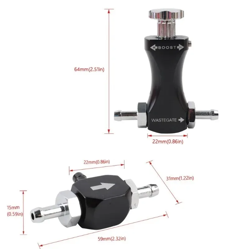 Un conjunto de controlador de turbina de coche, Turbo Bilateral ajustable Universal para válvula de purga en T, controlador Turbo Boost Manual, nuevo 2025