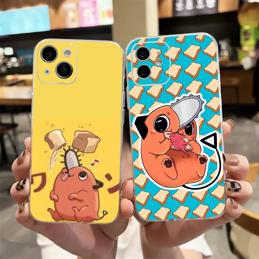 

C-Chainsaw M-Man Pochita Phone Case For iPhone17,16,15,14,13,12,11 Plus,Pro Max Soft Transparent Cover