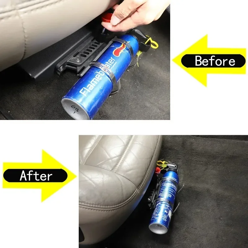 

For Hummer H2 2003-2009 Aluminum Alloy Black Car Copilot Under Seat Fire extinguishing bracket Interior Car Accessories