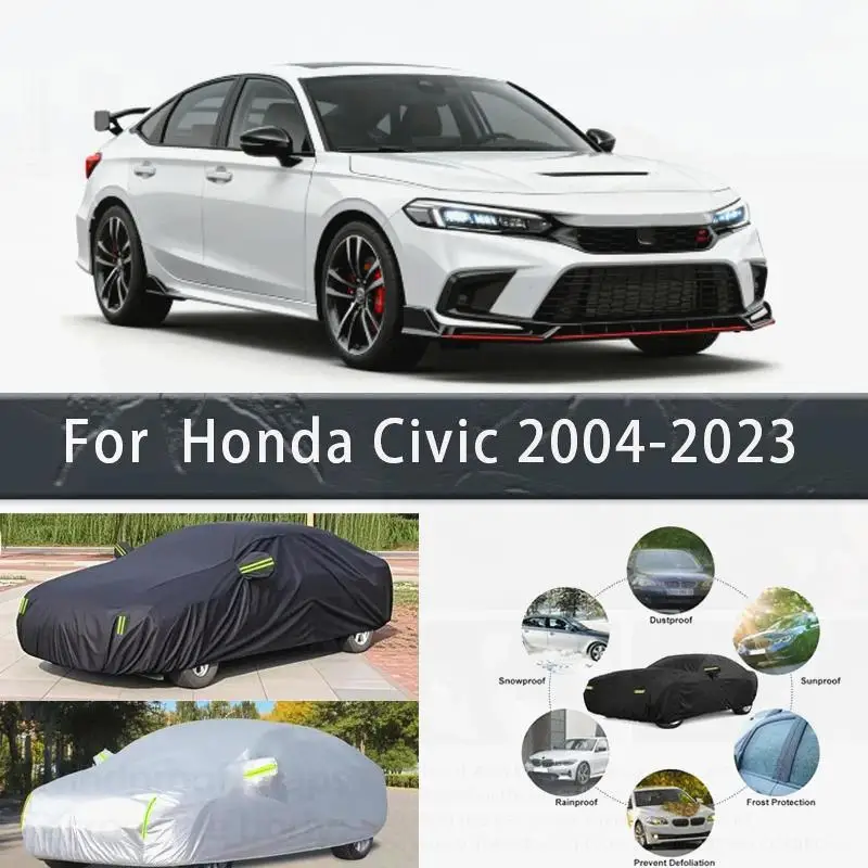 

For Full for Honda Civic 2004 2023 Waterproof Dustproof Outdoor Protection Sunshade Car Covers