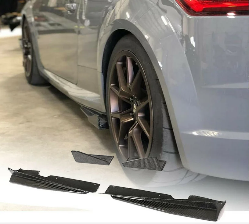 

Product Customization Real Carbon Fiber Side Skirts Extension Splitters forAudi TTRS/ TTS/ TT S Line Coupe 2015-2018Carbon Black