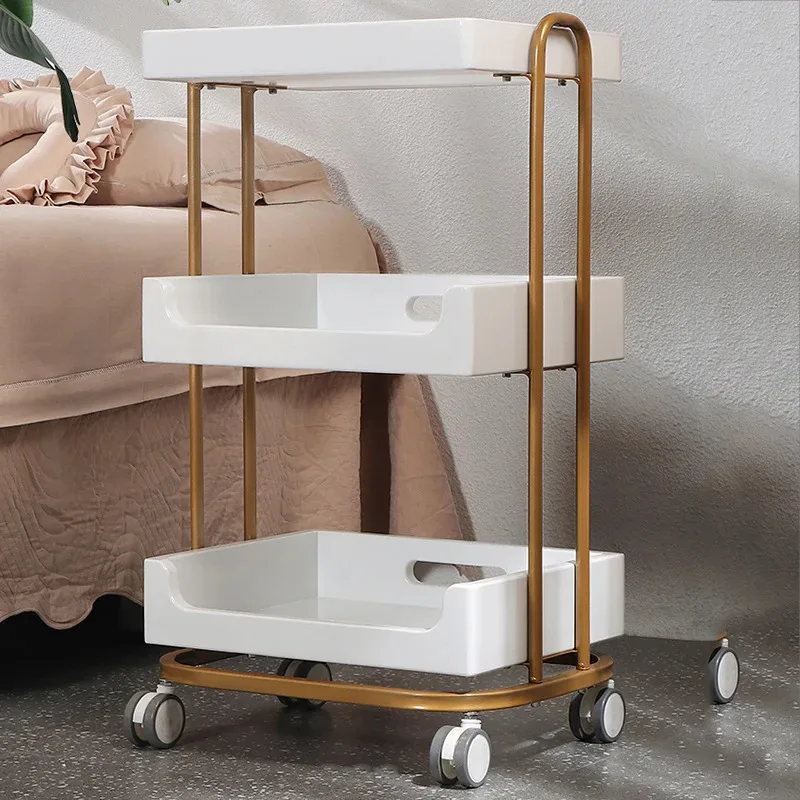 Portable Metal Trolley Beauty Salon Professional Aesthetic Salon Trolley Lashista Carrello Attrezzi Barbershop Furniture MQ50TC