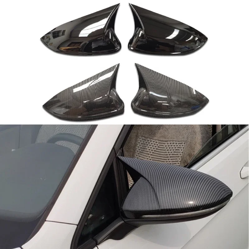 

For VW GOLF 7 MK7 MK7.5 R GTI 2014 2015-2019 Car Rearview Side Mirror Cover Wing Cap Exterior Door Rear View Case Trim Sticker