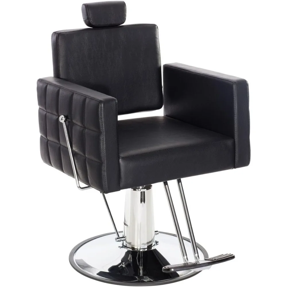 Reclining All-Purpose Chair for Professional Hair Stylists, Hydraulic Salon Chair with Extra Wide Seat for Professional Salons