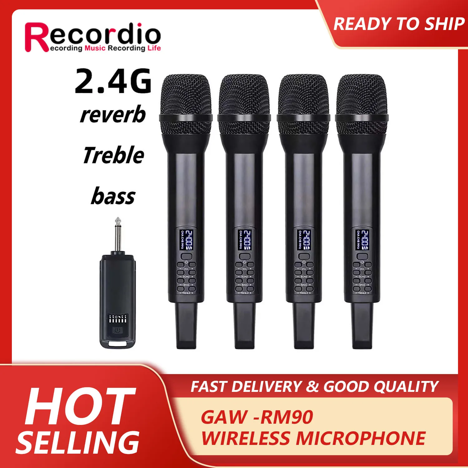 

GAW-RM90 Factory direct sales of karaoke wireless microphone, microphone, sound, singing performance, professional reverberation