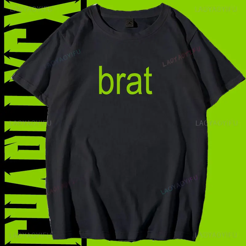 Brat Album 2024 Tour Men Women Graphic T Shirts Charli Xcx with Special Guest Shygirl Shirts Aesthetic Streetwear Cotton TShirt