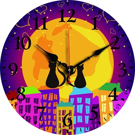 

Большие часы с мультяшным котом на заказ, домашний декор для гостиной, круглые настольные кварцевые украшения для детской комнаты, настенные часы