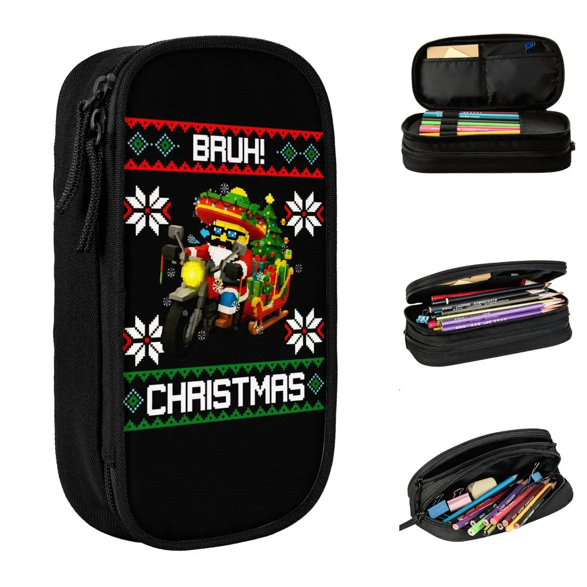 

Bruh Burrito Bandito Santa Steal A Brainrot пенал с держателем для ручек сумка для детей большое хранилище школьные принадлежности косметический пенал