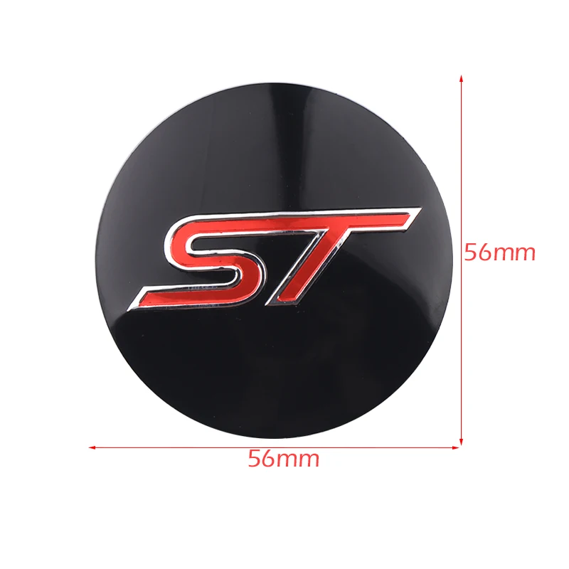 4pc 56MM Car Wheel Center Hub Caps sticker Tire Rim Covers stickers Auto Accessories For Ford ST Fiesta Shelby Edge Kuga Mustang