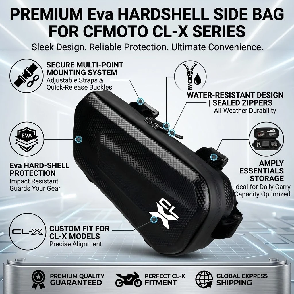 Easy To Clean Large Capacity EVA Motorcycle Saddle Bag Tool Bag With LOGO For CFMOTO CF 250CLX 700CLX CLX700 CLX 250 700CL-X