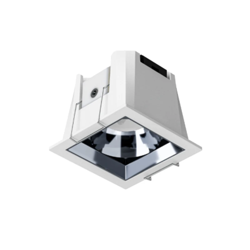 Modern Square LED Ceiling Light Spot Dimmable Recessed Spotlight Downlight with DMX512 Aluminum Body for Home Bedroom Office