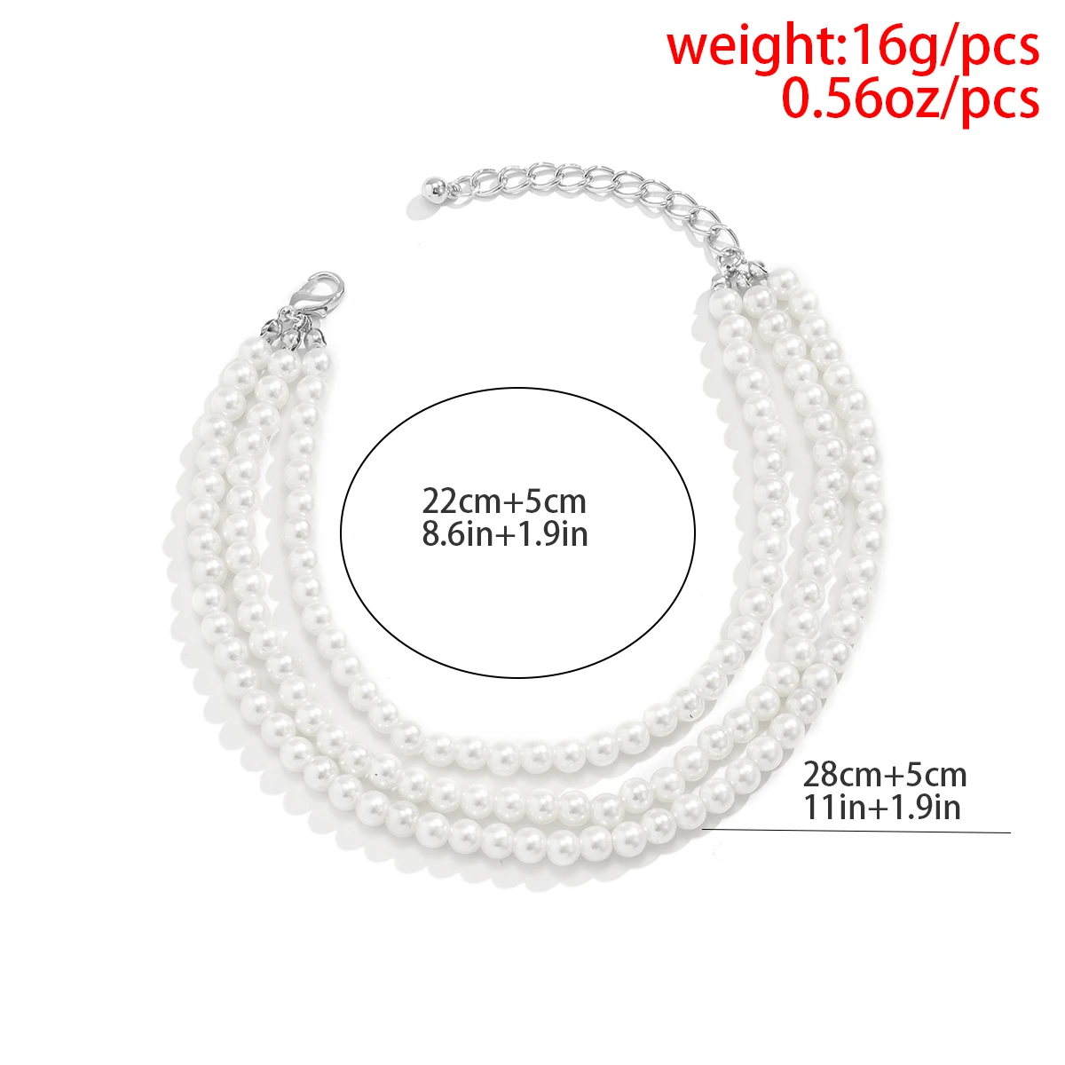 Ingemark 1PC Multilayer Tassel Pearl Chain Anklets Women Lady High Heel Ankle Bracelet Barefoot Sandals Prom Foot Party Jewelry