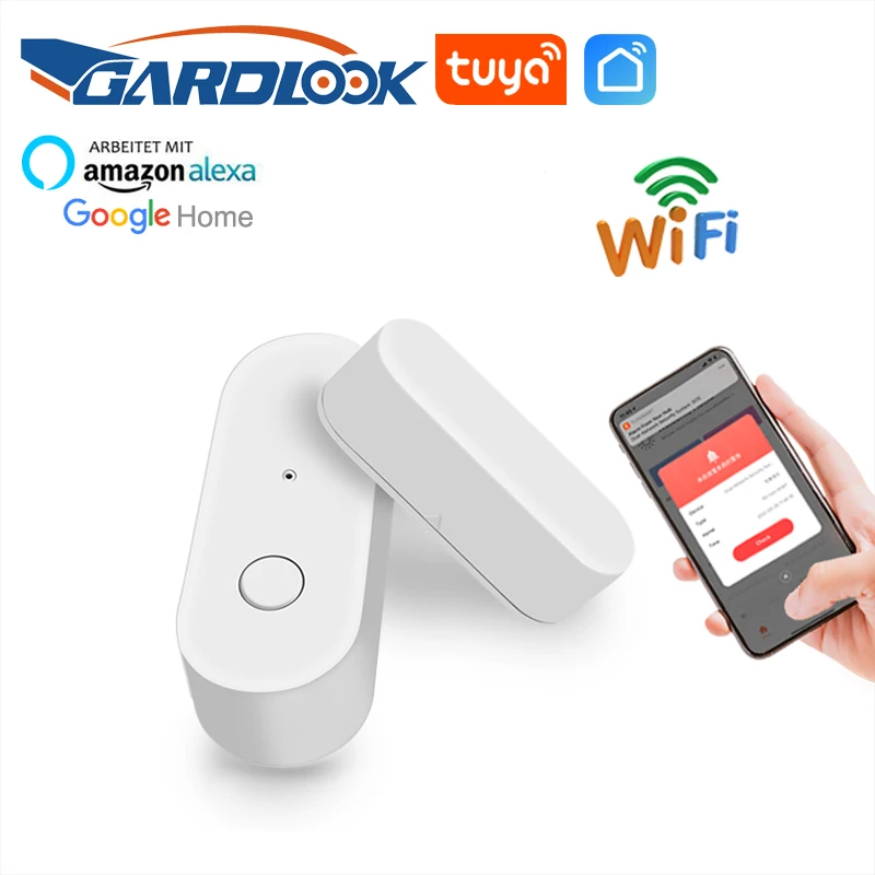 WiFi Door Sensor Tuya Smart Door Open Closed Detectors WiFi App Notification Google Home Alexa Window Open Detector Smart Life
