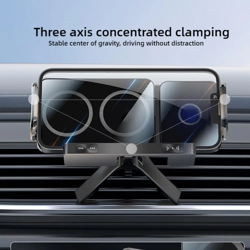 

Автомобильный держатель для телефона 15 Вт, беспроводное быстрое автомобильное зарядное устройство, проточный экран, вентиляционное отверстие, держатель для телефона на приборной панели, крепление для Samsung i R9S9
