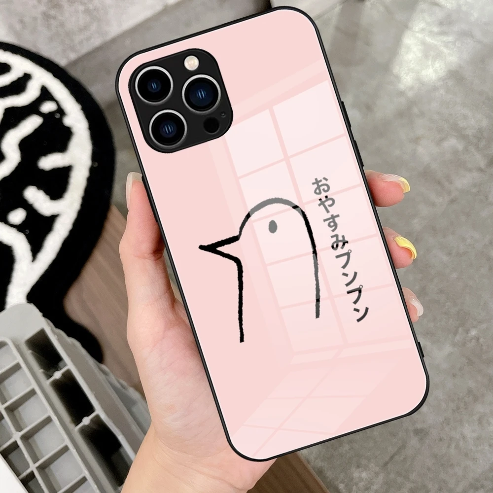 Oyasumi Punpun Minimalist punpun Phone Case Tempered Glass For IPhone 15 14 13 12 11 Pro Max Plus Samsung S24 Ultra S23 Covers