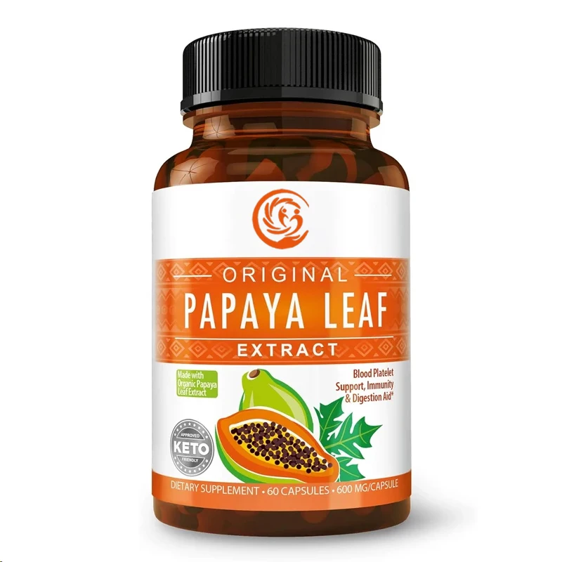 Papaya leaf extract digestive enzymes - blood plate, bone marrow and robust support, immune gut and super digestive health