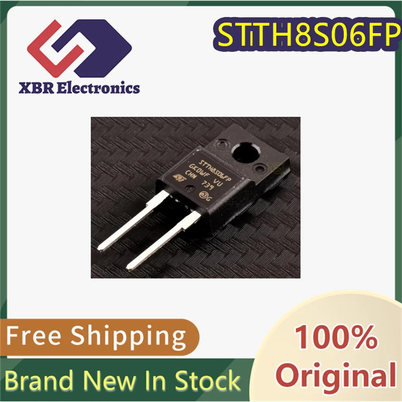 

(10/50 pieces) STTH8S06FP STTH8S06 TO-220F-2 High-efficiency ultrafast diode 8A 600V Brand new original product
