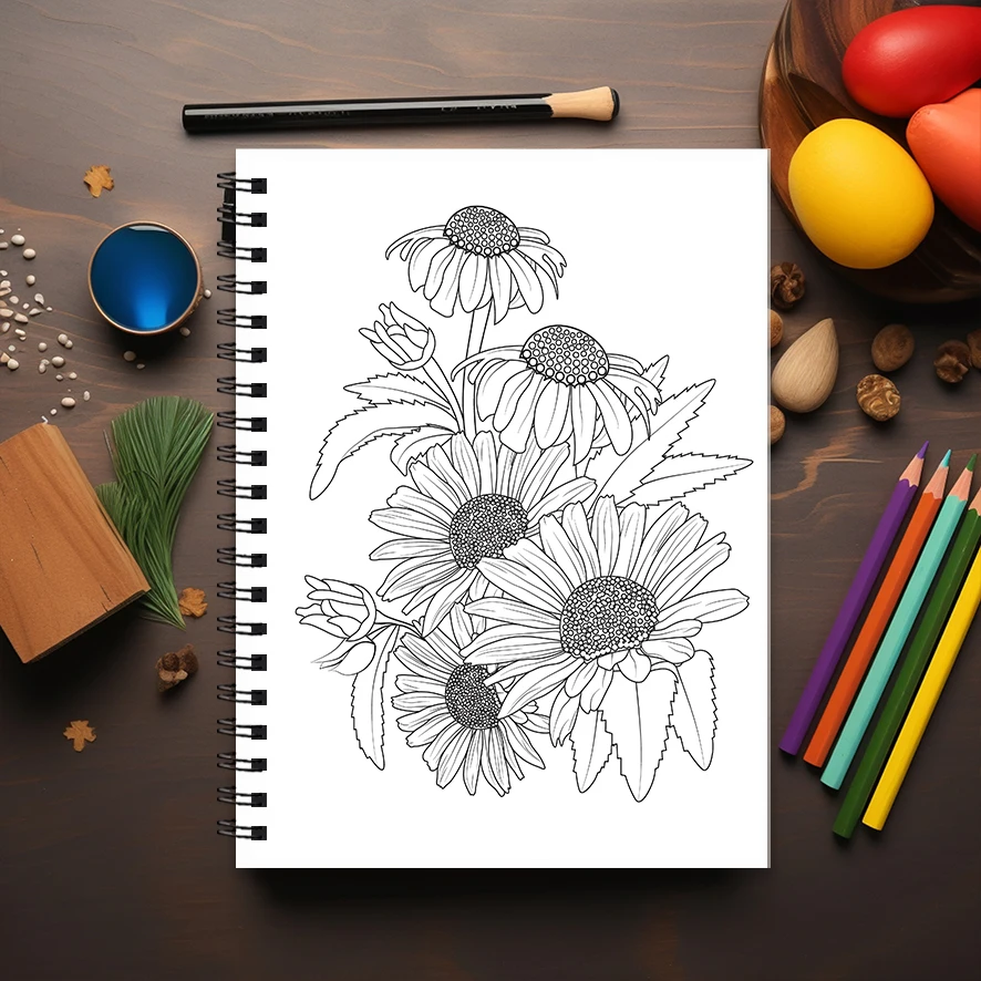 Coloring Book for Adults - 8.3x 11.2 Inch 22 Page Coloring Book - Helps Reduce Stress and Ease Emotions