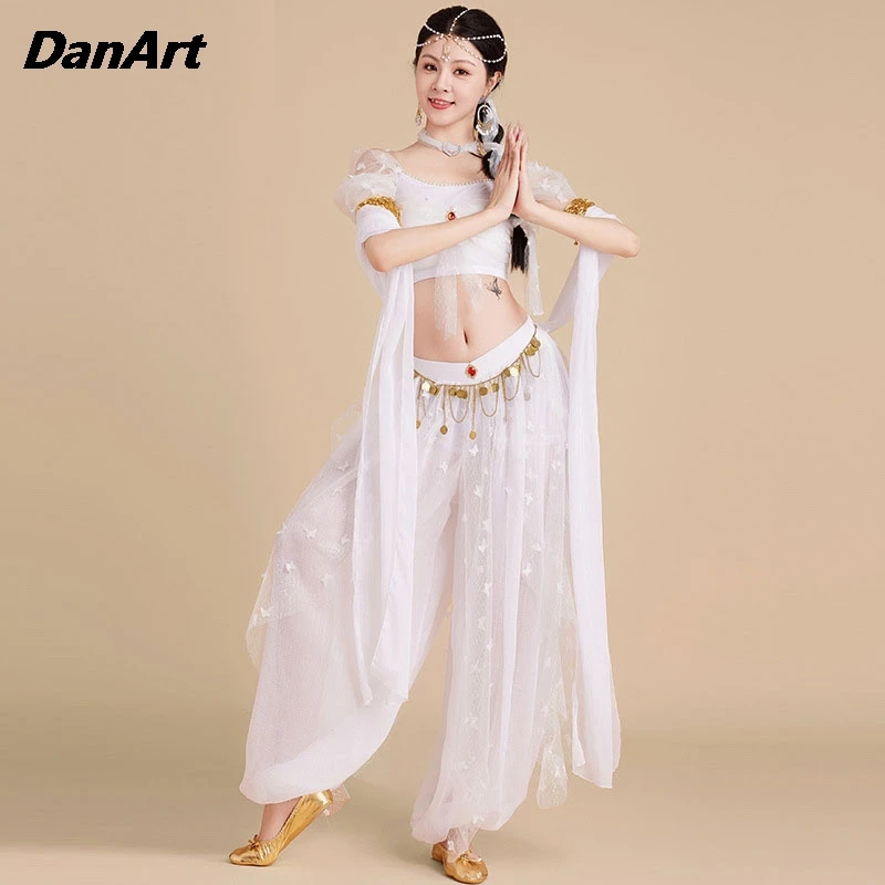 

Women China Dunhuang Flying Dance Attire Indian Belly Dance Costume Adult Princess Cosplay Performance Costume Clothing Suit