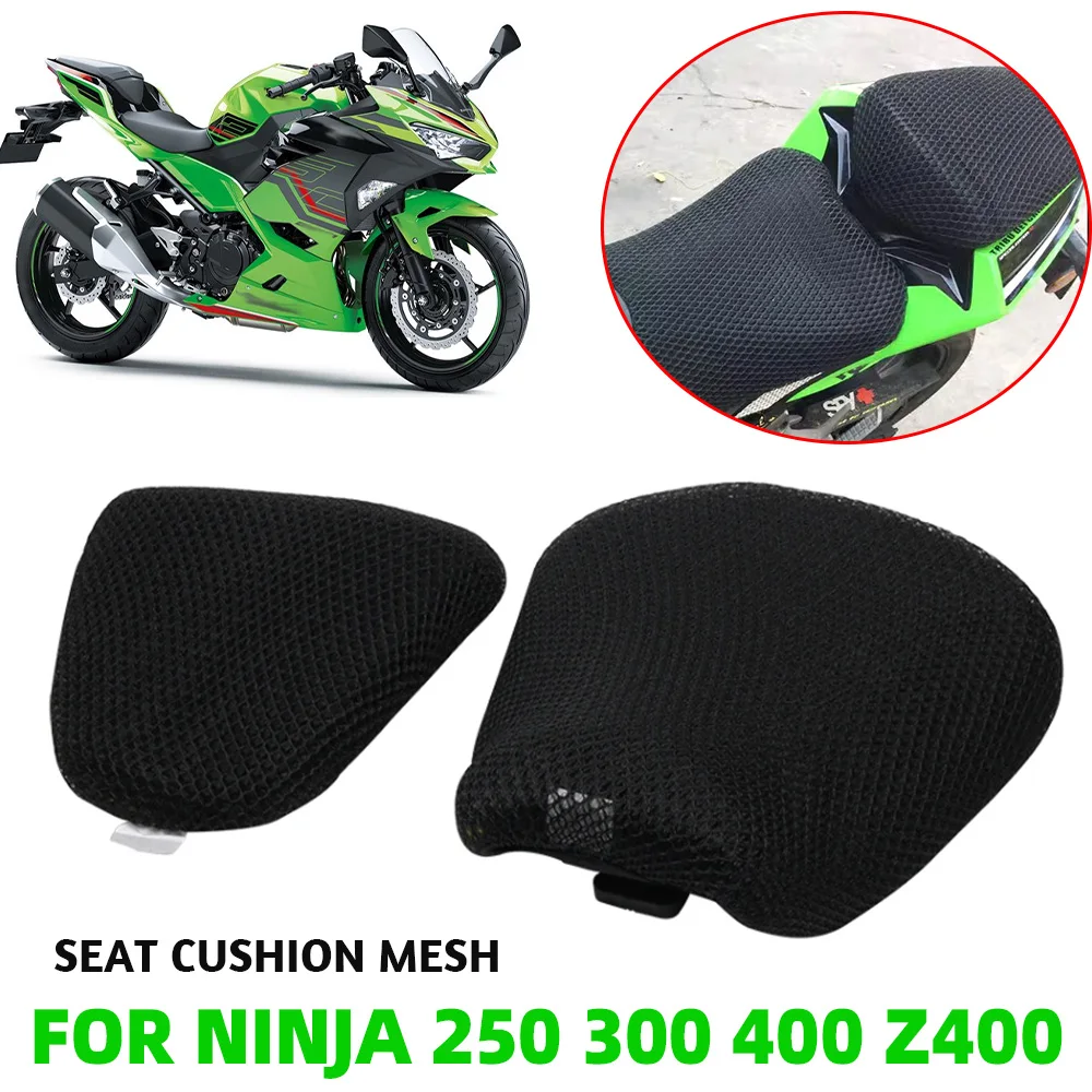 

For Kawasaki Ninja 250 300 Ninja300 Ninja250 Z900 Z400 Motorcycle Accessories Mesh Seat Cover Cushion Pad Guard Waterproof Net