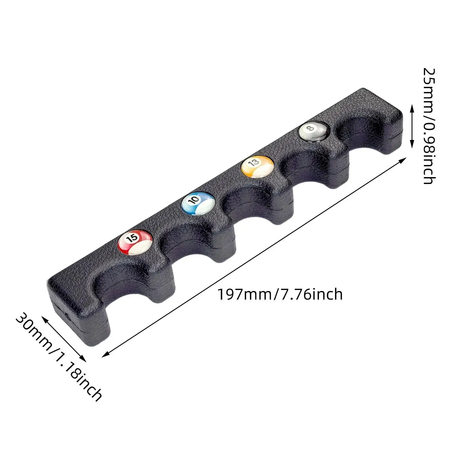 Pool Cue Holder Five Holes Plastic Billiards Rack Organizer Accessories for Club Room Tables and Walls