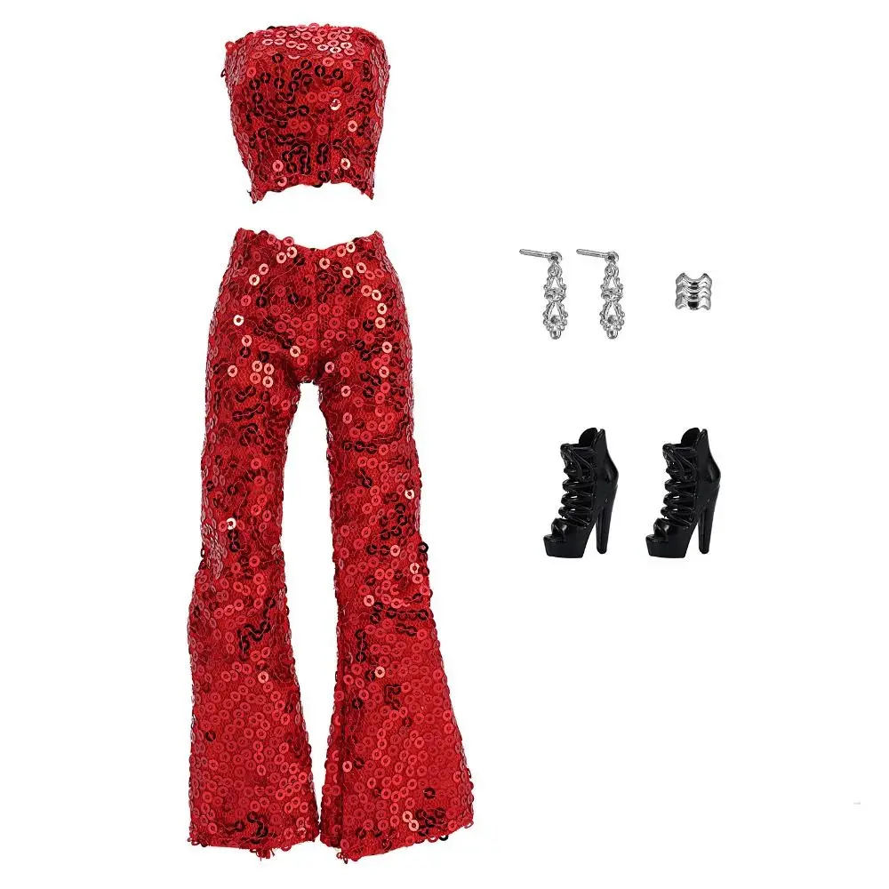 1 SET High Quality 8 Colors New Clothes Party Wear Sequin Tube Pants Doll Accessories 30cm Doll/1/6 BJD Doll