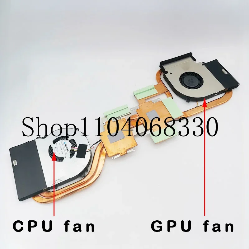 

Новый вентилятор-радиатор для ноутбука, процессора, графического процессора, охладитель для Clevo 6-31-NH5K2-101 EGC-77110V1-0AH EFC-70100V1-0AH, тепловой модуль