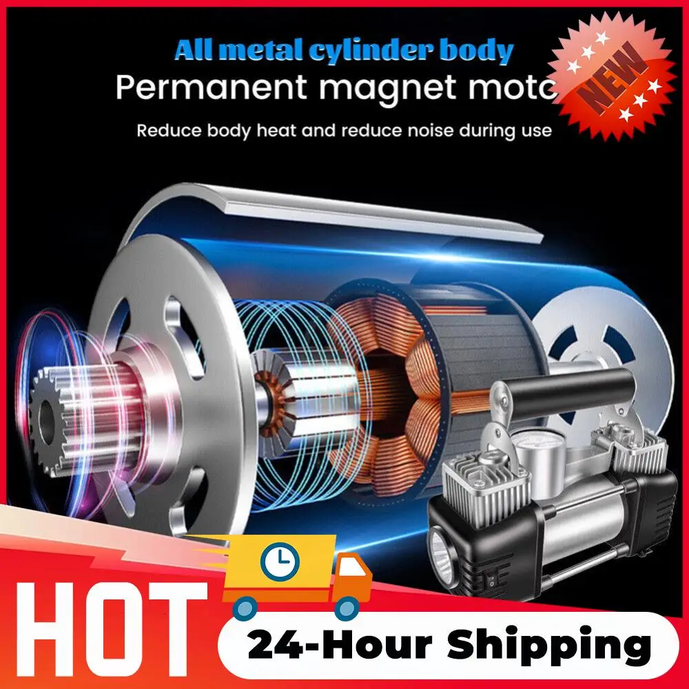 compresseur-d'air-portable-12v-150-psi-robuste-a-double-cylindre-avec-manometre-pour-voiture-camion-velo-et-ballons-﻿