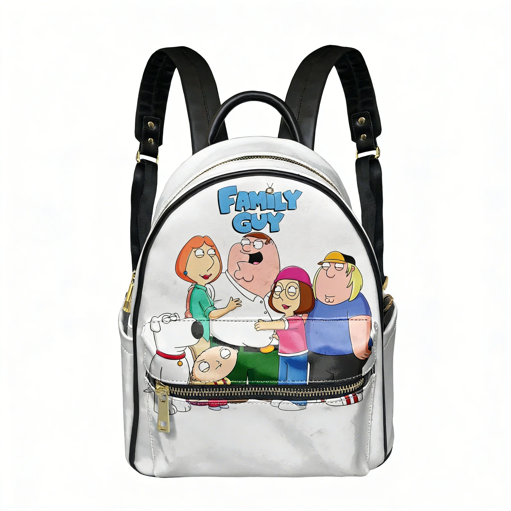 

Family Guy Backpack Womens Mens Knapsack Customized Text Image Double Shoulder Bag Business Travel Bookbag Rucksack Gift Daypack
