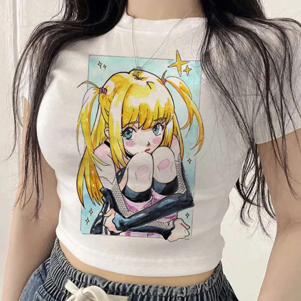 Death Note crop top shoujo alternative  cheap jojifuku party baddie t shirt goth manga japan jojifuku