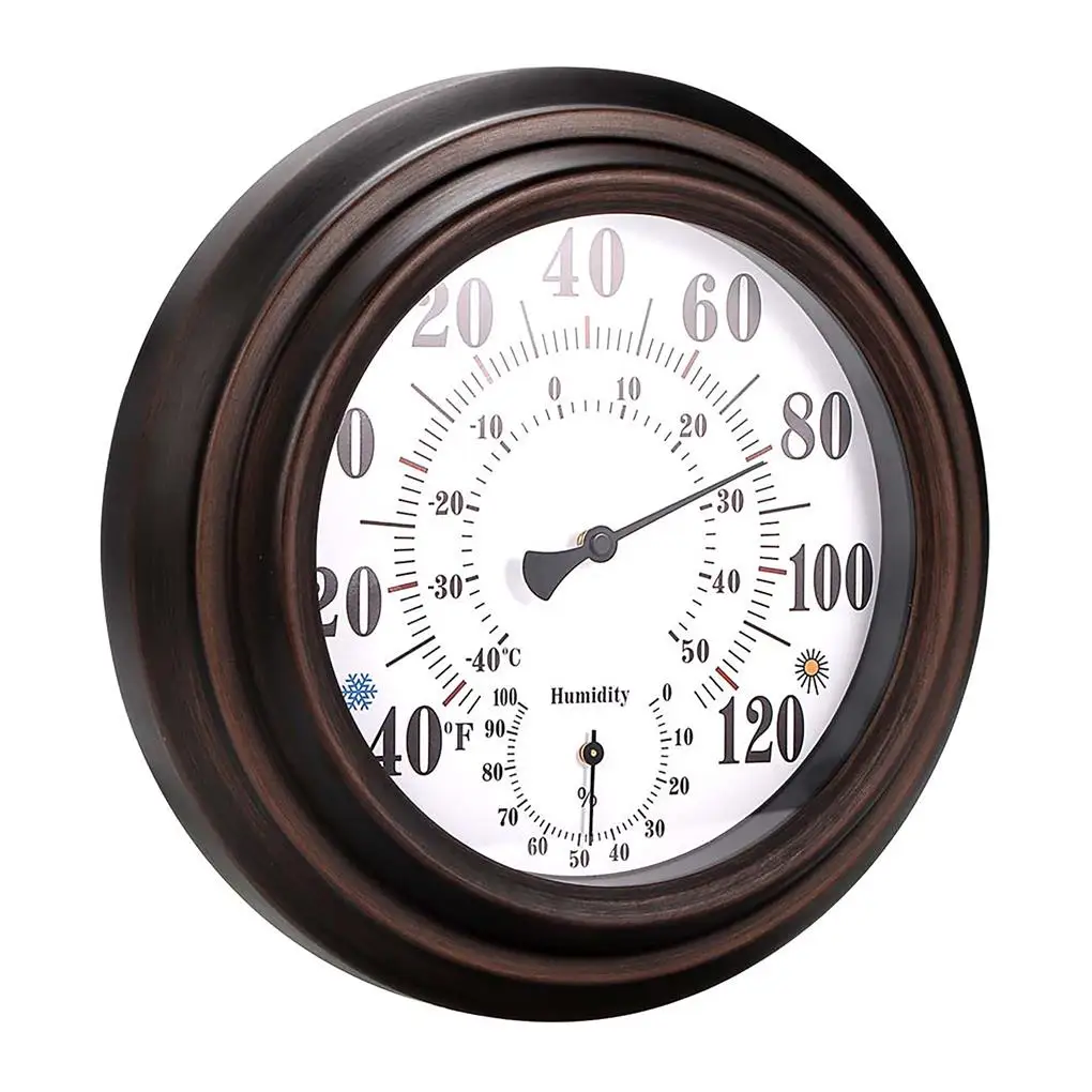 Thermometer Hygrometer Decoratieve Opknoping Antieke Fahrenheit Binnen Luchtvochtigheid Buiten Geen Batterij Muur Instrument