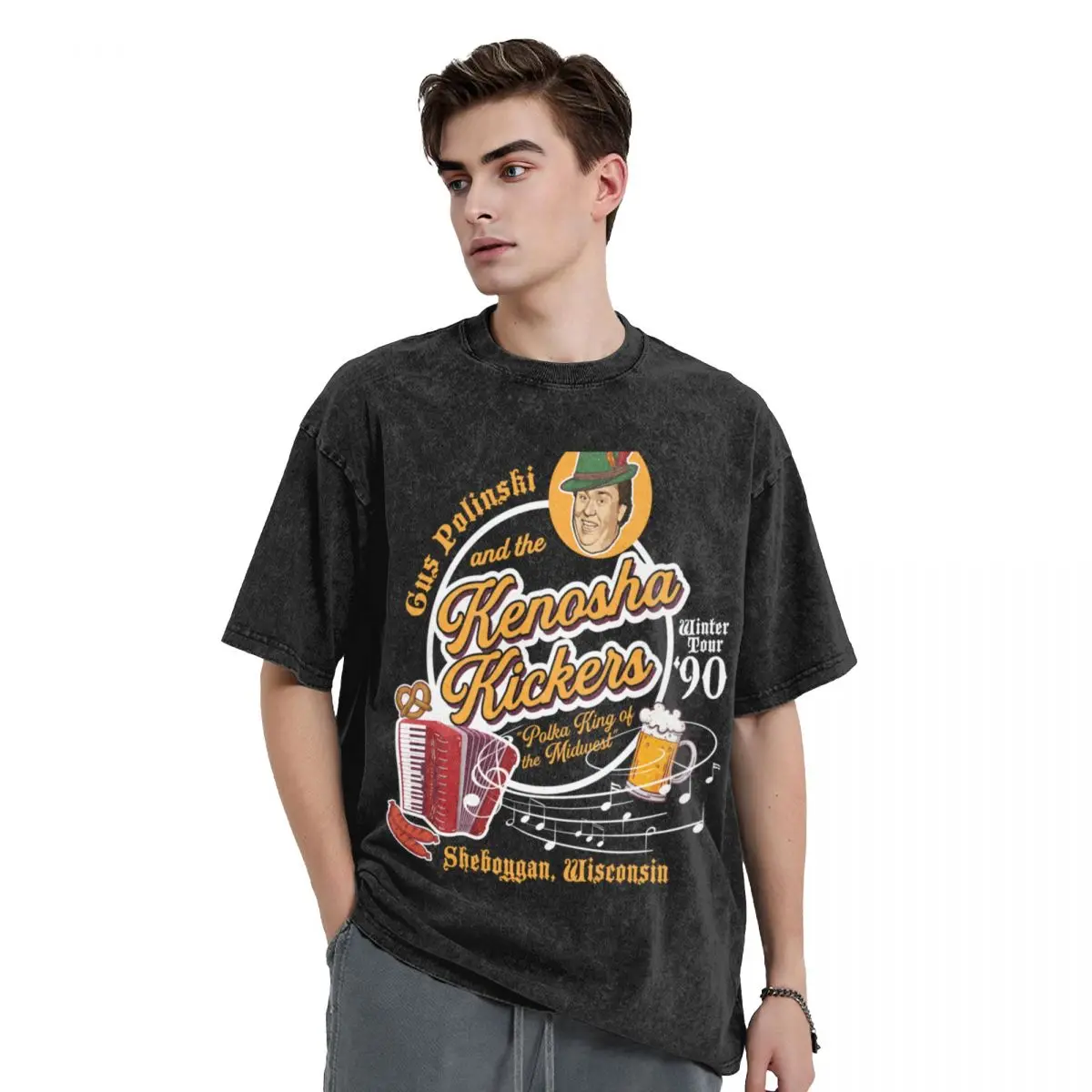 Gus Polinski and the Kenosha Kickers T-Shirt for a boy plus sizes anime clothes vintage graphic tee men tshirt