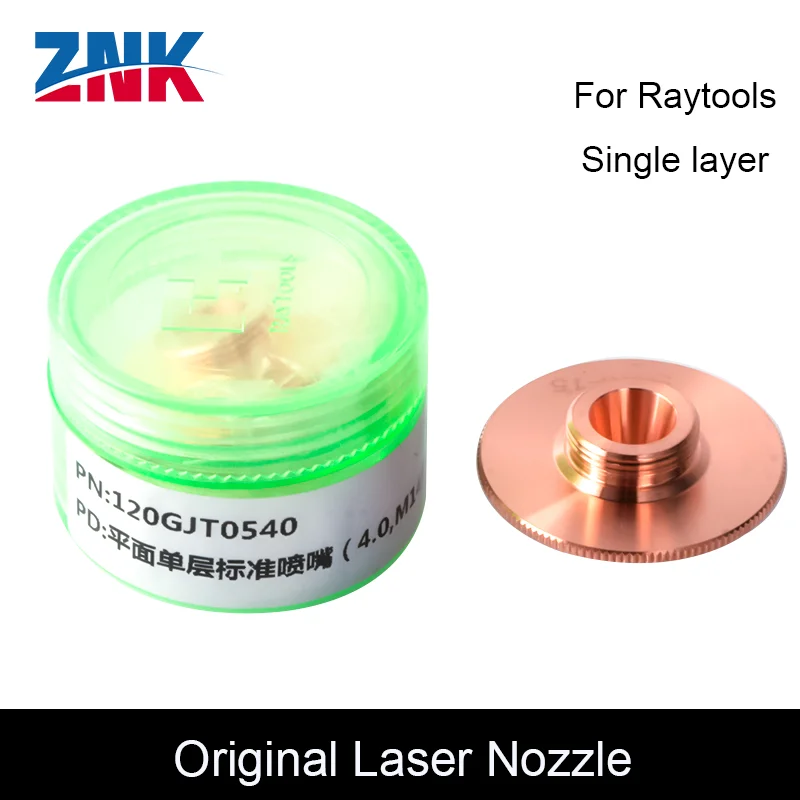 

ZNK Original Nozzles of Raytools Single Double Layer Dia.32mm M14 Caliber 0.8-4.5mm for Fiber Laser Cutting Machine BT240 BM114