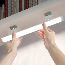 Luz LED nocturna inalámbrica con Sensor de movimiento, lámpara de noche para armario, cocina, dormitorio, Detector, luz de fondo para armario y escalera