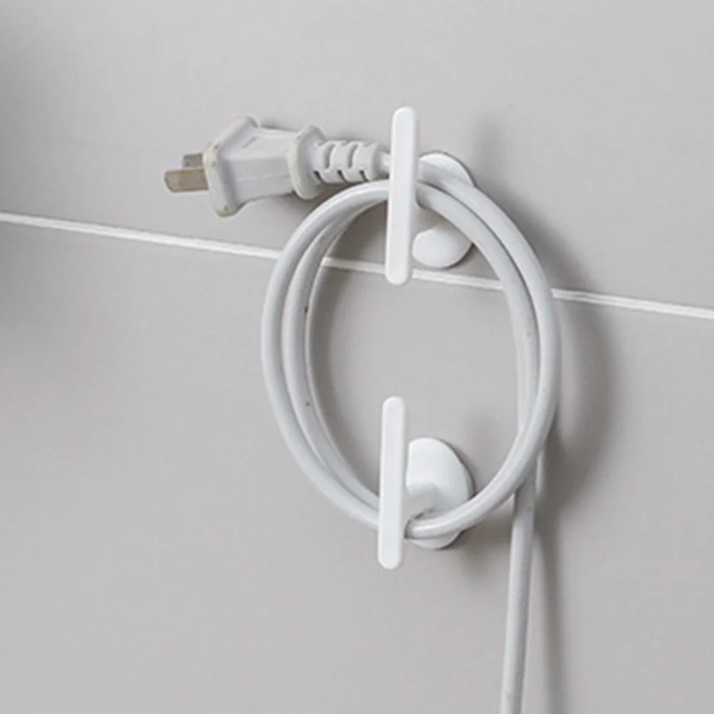 

8Pcs Cord Organizer for Appliances Adhesive Cable Holder Portable Wire Winder Desktop Data Cable Management Box Wall