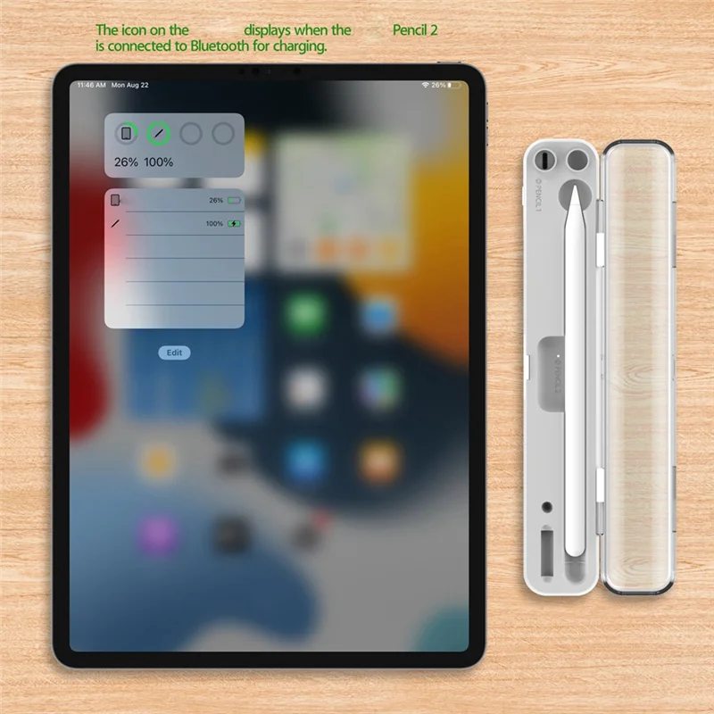 

For Pencil 1/2 Stylus Pen 2 In1 Wireless Charging Pencil Box Stylus Pen Portable Pencil Box