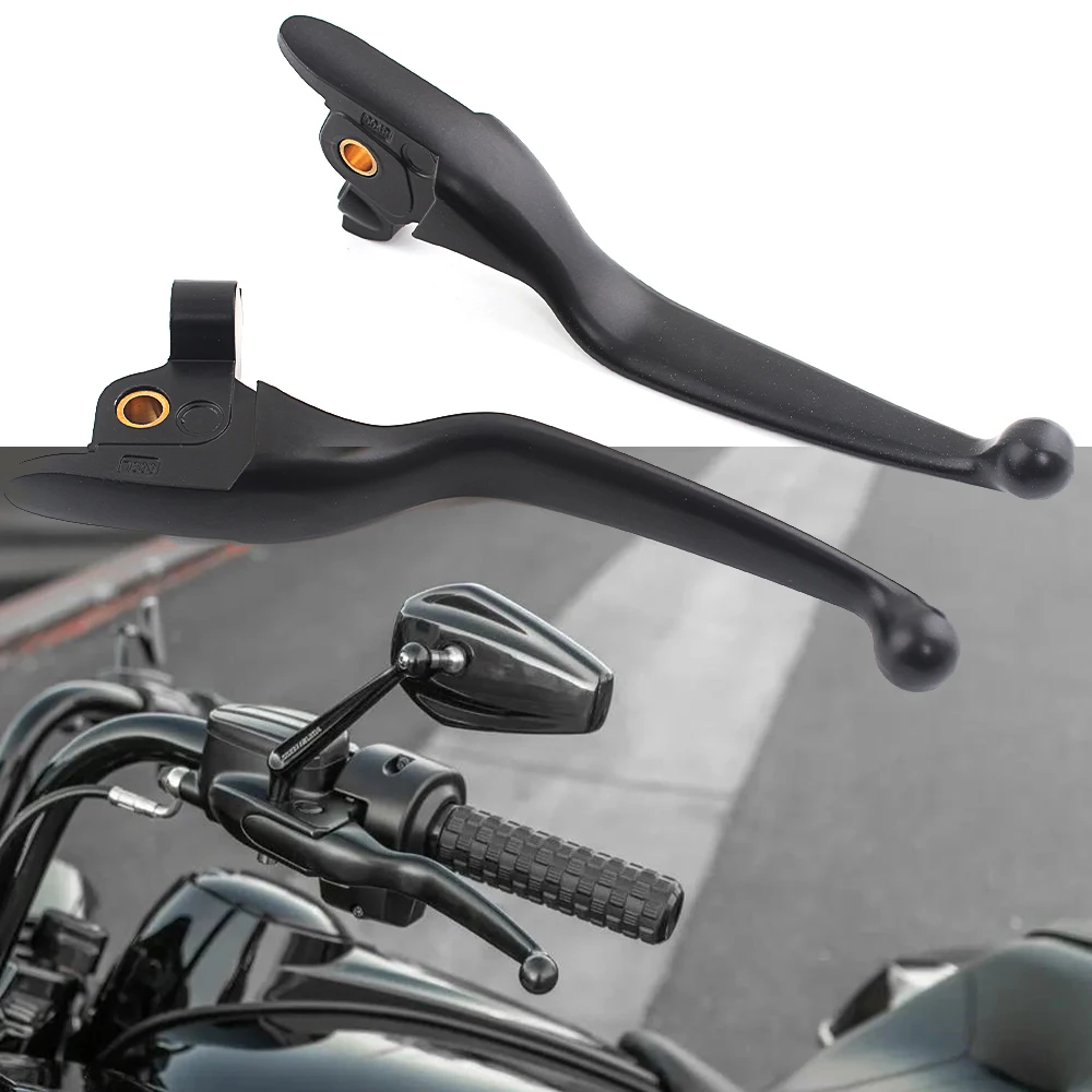 

2Pcs Motorcycle Black Aluminum Brake Clutch Levers Replacement Part For Harley Touring Road Glide FLHR FLHRC 2017-2020 2018 2019