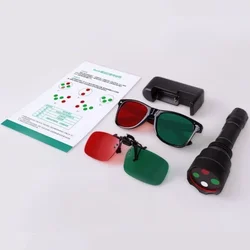 Portable Worth 4 Dot Test Light with Red Green Glasses Torch Type Amblyopia Training Visual Function Testing Tool Optometry