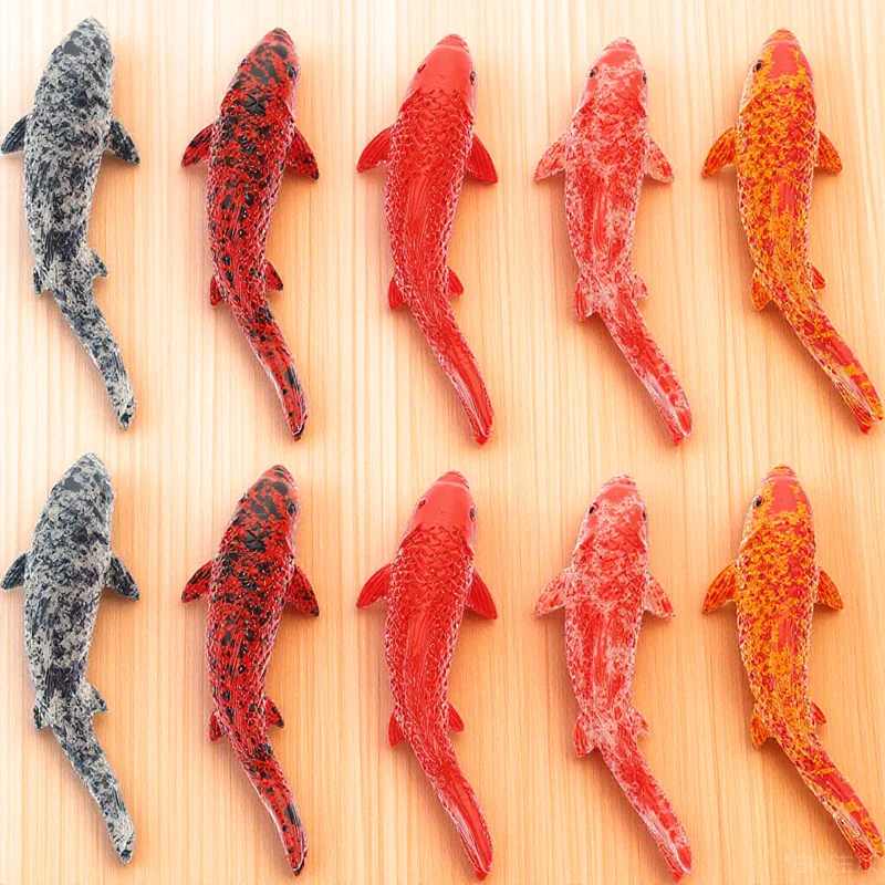 

20Pcs Koi Ornament Decor Resin Realistic Floating Fish for Aquarium Tank Home Office Terrarium Bright Color Fade Proof Small