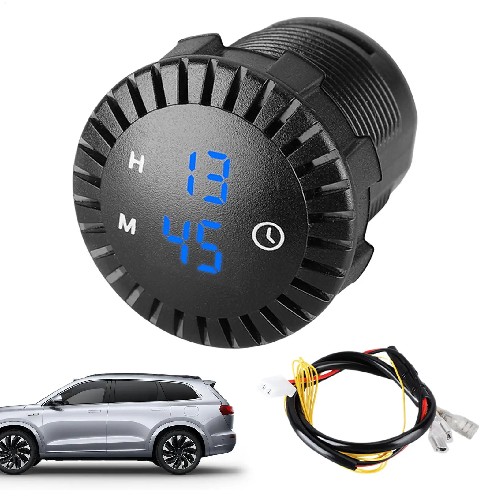 Motorcycle Digital Clock Waterproof 12V 24V Electronic Watch Motorbike Mount Digital Clock For Men Women Drivers Owners