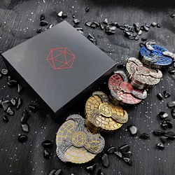 Dados giroscópicos de Metal para juegos de mesa, DND Spinner, mazmorras y dragones, Dragon Compass, DnD, 6 tipos D & D