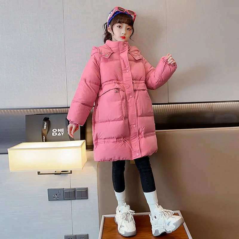 Girls Down Coat Jacket Cotton Windbreak 2023 Newest Warm Plus Thicken Winter Skiwear Ten Degrees Below Zero Children's Clothing